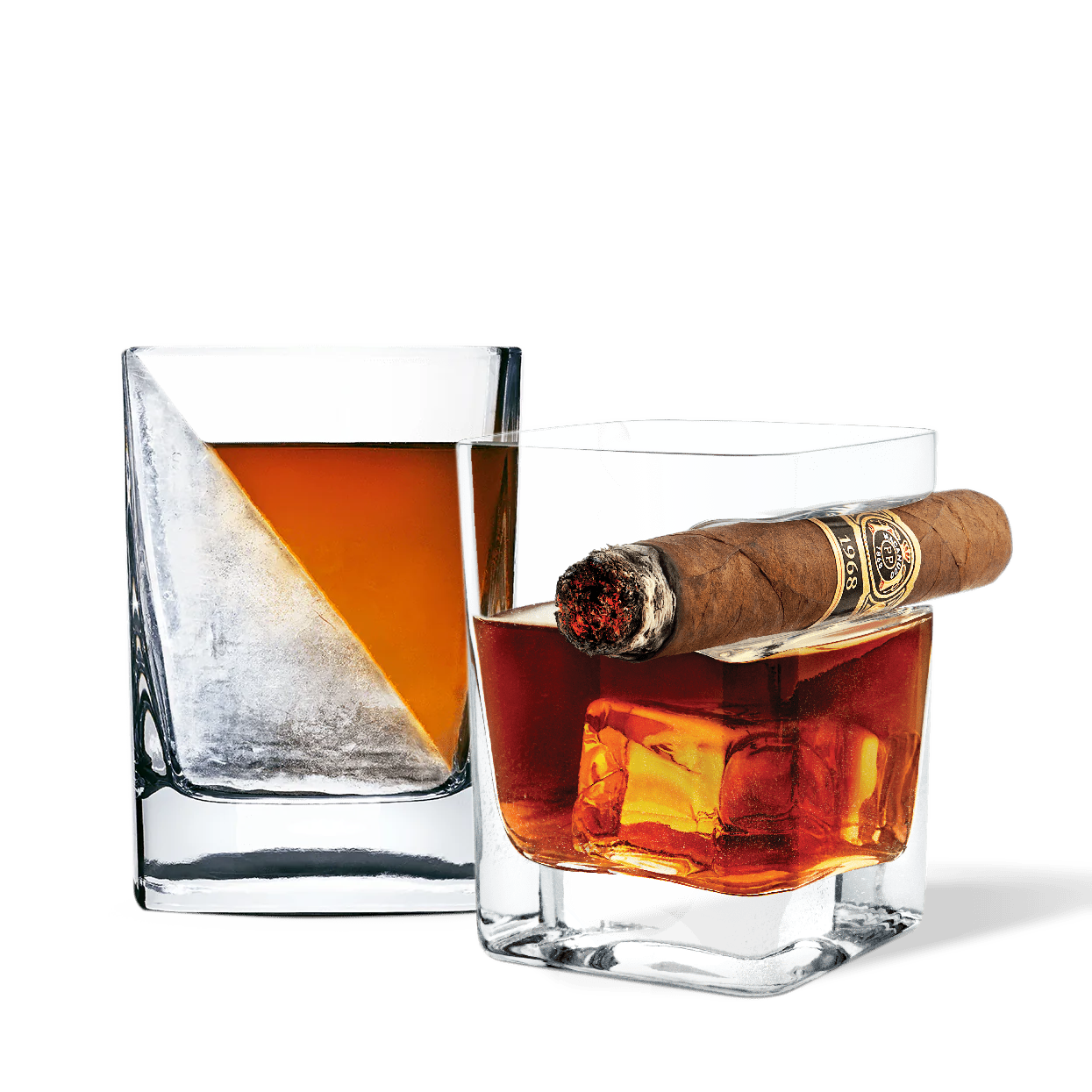 Whiskey Wedge + Cigar Glass Bundle - Essential Fresh Pack Set